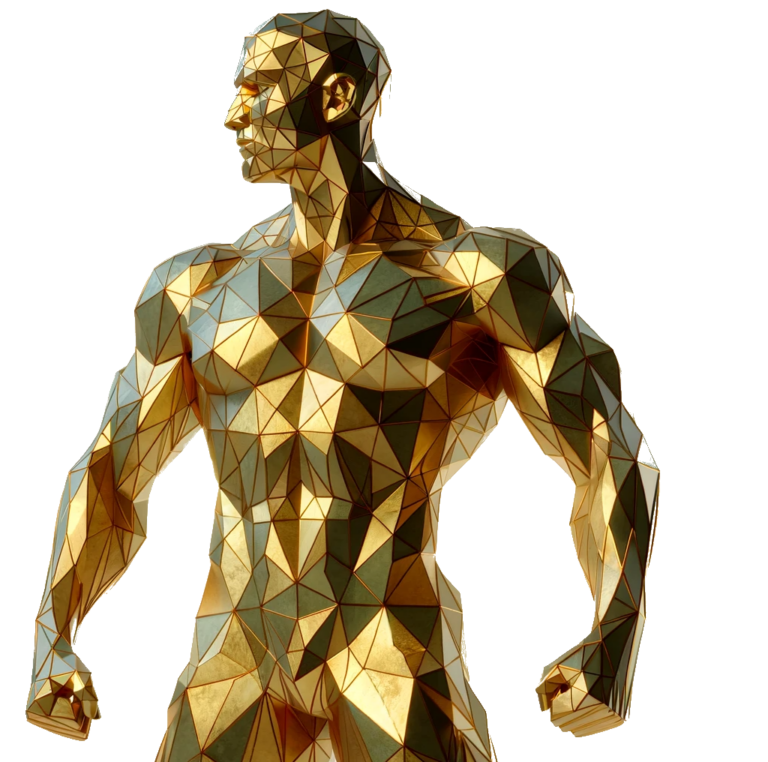 powerful golden man